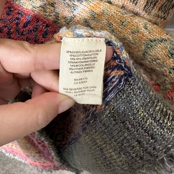 Free People‎ HTF Size S Desert Drifter Long Sleeve Thick Knit Coatigan Cardigan - Picture 7 of 9